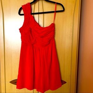 Ark & Co One Shoulder Red Mini Cocktail Dress NWT